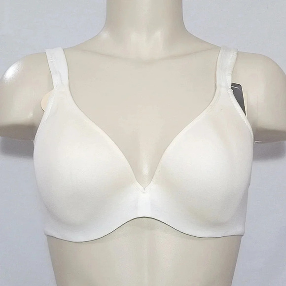 34C Hanes HC05 4284‎ Comfortable Curves Cottony Blend Underwire Bra White  New - Picture 1 of 3